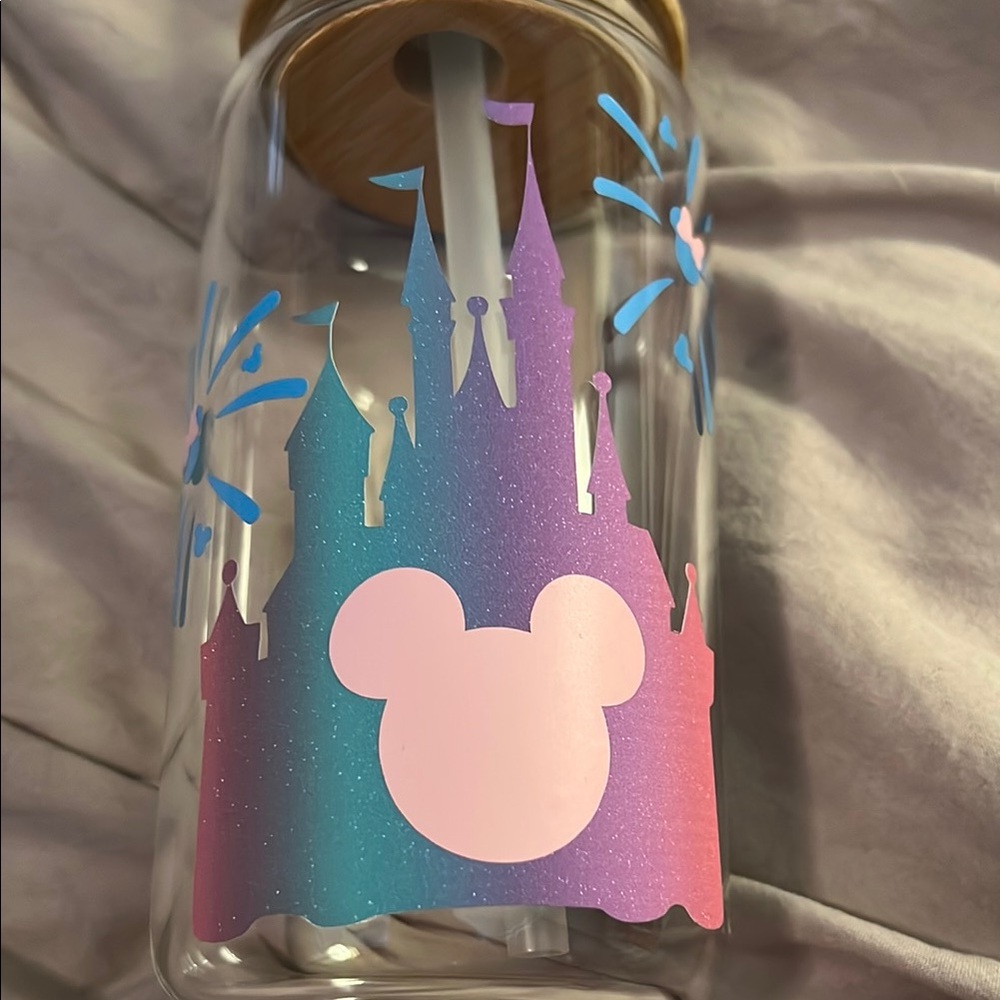 Handmade Disney Castle 16-oz. Glass Tumbler